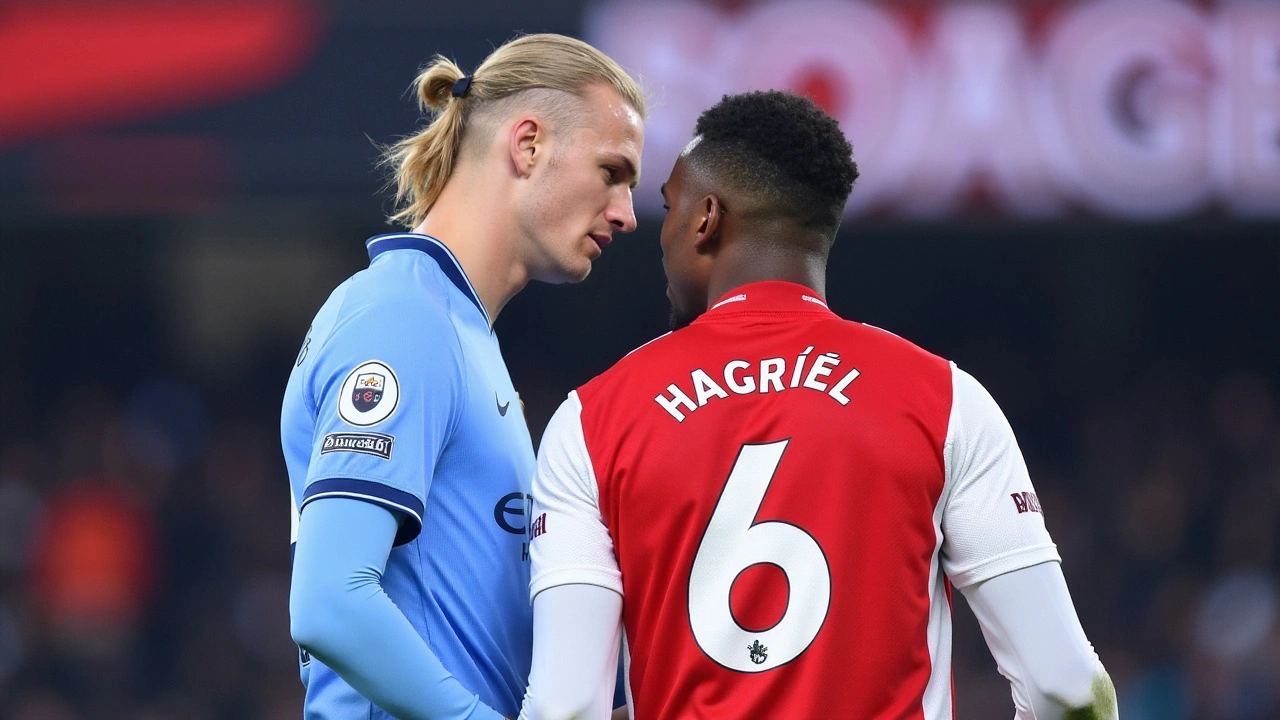 Erling Haaland Confronts Mikel Arteta After Manchester City's Last-Minute Equaliser Against Arsenal